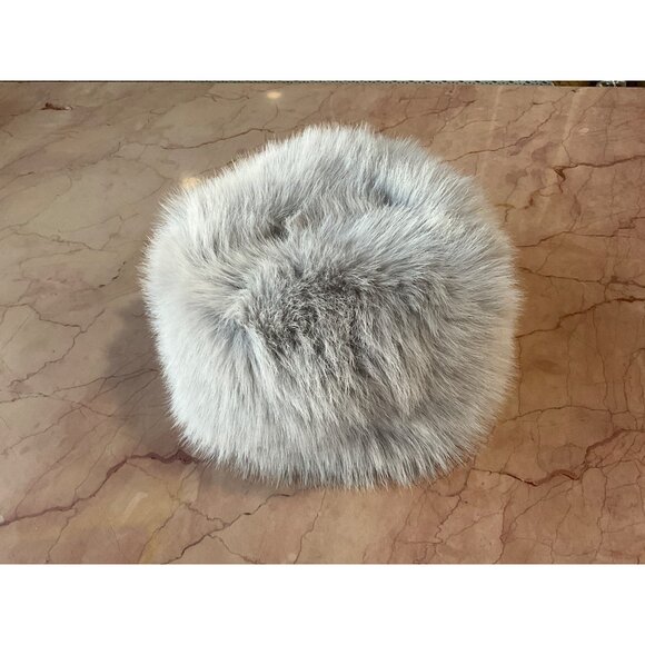 Adrienne Landau The Pill Box Hat in Light Grey One Size New Womens Faux Fur main image 8